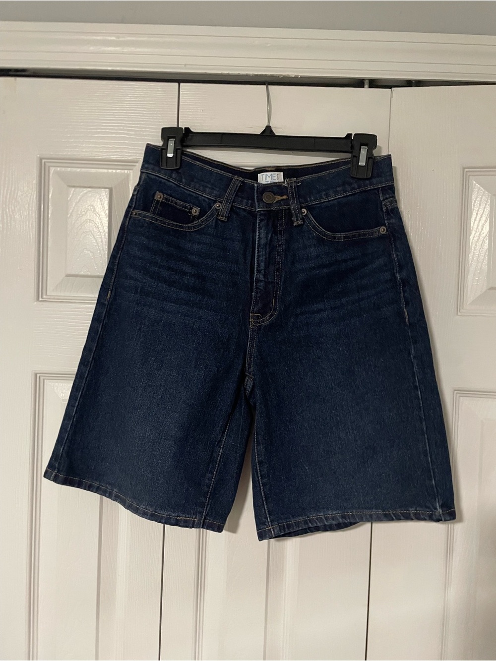 Time and Tru Deep Blue Women's Denim Bermuda Shorts
